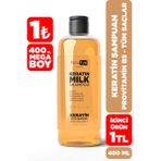 Noufye Keratin Sütü Provitamin B5 Tuzsuz Sülfatsız Keratin Yükleme 400 ml Şampuan