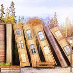 Nova 1000 Parça Ağaç Hayattır Kitap Sokağı Panoramik Puzzle