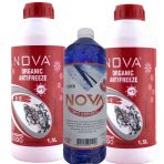 Nova -25 Derece Organik Kırmızı Antifriz 2 X 1.5, Toplam 3 Litre + Cam Suyu