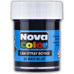 Nova Color Cam Boyası Vitray Boyası 25 ml - Mavi