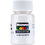 Nova Color Fabric Textile Tekstil Tüp Kumaş Boyası Beyaz Renk Kıyafet Elbise Çanta Ayakkabı Pantolon Tshirt