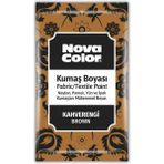 Nova Color Kahverengi Kumaş Boyası Toz 12 gr 1 Adet Nova Color Toz Kumaş Boyası Kahve Kot Pantalon Gömlek Tişört Tekstil Kumaş Boyası 1 Adet