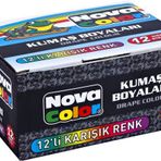 Nova Color Kumaş Boyası 12 Renk x 30 ml. Set