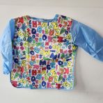 Nova color Mavi Harf Desenli Large Boyama Önlüğü