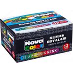 Nova Color NC-192 12'li Canlı Renk Kumaş Boyası Seti – Hobi, El Sanatları ve Tasarım Çalışmaları İçin