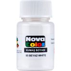 Nova Color Renk Seçenekli Tek Şişe Kumaş Boyası 30ML - Beyaz