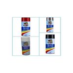 Nova Color Sprey Boya Seti, Kırmızı-Beyaz-Siyah-Gümüş, 200ml
