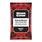 Nova Color Toz Kumaş Boyası Kırmızı - 4 Adet Ve 1 Adet Sabitleyici
