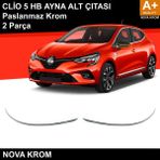 Nova Krom Renault Clio 5 Krom Ayna Alt Çıtası 2 Prç. 2019 ve Üzeri