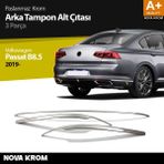 Nova Krom Vw Passat B8.5 Krom Arka Tampon Alt Çıtası 3 Parça 2019-2023