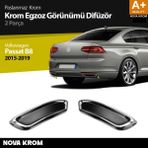Nova Krom Vw Passat B8 Krom Egzoz Görünümü Difüzör R Line Still 2 Parça 2015-2019