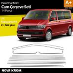 Nova Krom Vw Transporter T6 Kısa Şase Krom Cam Çerçeve Seti 2015-2025