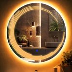 Nova Led'li Kumlamalı Lavabo & Banyo Aynası (Dokunmatik Sensörlü) amber led'li 60 x 60