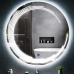 Nova Led'li Kumlamalı Lavabo & Banyo Aynası (Dokunmatik Sensörlü) beyaz led'li 70 x 70