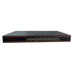 Nova ND1P2404LFGX 24 Port Poe+ 10-100 Mbps 2 Port 10-100-1000 Mbps Uplink 2 Port SFP 300W Switch