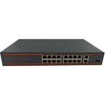 Nova ND1PD1622LFGX 16 Port Poe+ 10/100 Mbps 2 Port 10/100/1000 Mbps Uplink 1 Port Sfp Switch