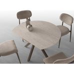 Nova Polo Yuvarlak Açılır Mutfak Masa Sandalye Takımı 70x120cm Krem