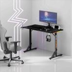 Nova Profesyonel Rgb Oyuncu Masası 112X60 Siyah, Rgb Aydınlatmalı, Karbon Fiber Yüzey - belirtilmemiş