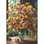 Nova Puzzle 1000 Parça Güneşe Fısıldayan Renkli Papatyalar Vazoda Çiçekler Yetişkin Puzzle 41205