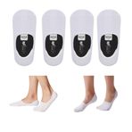 NOVA SOCKS UNISEX PREMIUM DİKİŞSİZ BAMBU GÖRÜNMEZ BABET ÇORAP 4LÜ (BEYAZ, 35-38)