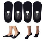 NOVA SOCKS UNISEX PREMIUM DİKİŞSİZ BAMBU GÖRÜNMEZ BABET ÇORAP 4LÜ (LACİVERT, 35-38)