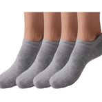 NOVA SOCKS UNISEX PREMIUM DİKİŞSİZ BAMBU GÖRÜNMEZ SNEAKER ÇORAP 4LÜ (GRİ, 39-42)