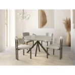 Nova T Yuvarlak Açılır Mutfak Masa Sandalye Takımı 70X120cm