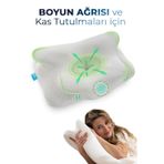 NOVA Visco Yastık Ortopedik Boyun Destekli Memory Foam Ergonomik Yastık Beyaz 62x42x13/10cm