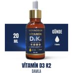 Novacolin Novacolın Vitamin D3+K2 20 ml Damla Türkiye Menşeli İçerik: Zeytinyağı, Vitamin D3 ve K2