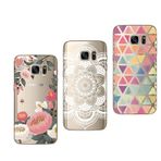 NOVAGO Samsung Galaxy S7 ile uyumlu, darbelere karşı 3'lü koruyucu kılıf, baskı kalitesi (çok renkli #2)