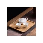 novaliz home Bambu Kare Servis Tabagı - 6 Adet Bambu Sunum Tabagı - ( 20 X 20 Cm )