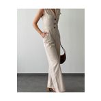 novalook Kadın Kolsuz Gabardin Tulum tulum6709