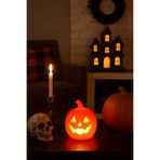 NOVATECH İNOVASYON Halloween Temalı Balkabağı Dekoru Pilli Mum ile Kullanım Masaüstü Temalı Aydınlatma Ev Dekorasyonu
