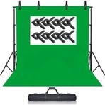 Novatechpro 2x3 M Chromakey Green Screen Greenbox Yeşil Fon Perde + Fon Standı+ 8 Mandal Yüzde Yüz Pamuk Orjinal Ürün