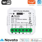 Novato Tuya Uyumlu WiFi Perde Panjur Kepenk Motor Kontrolcüsü - Mobil Uygulama, Anahtar Girişli, Otomatik Kalibrasyon, Yüzdesel Kontrol, Google Asistan ,Amazon Alexa, Smart Life Destekli Switch