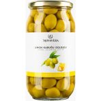 Novavera Limon Kabuğu Dolgulu Yeşil Zeytin 1 lt Cam Kavanozda Doğal Salamura Ürün