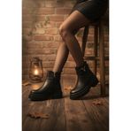 NOVELLAM SHOES Kadın Viana Garantili Su Geçirmez Kaymaz Taban Dikişli Siyah Bot