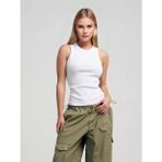 Novelle Halter Yaka Fitilli Atlet - Beyaz - 2XL