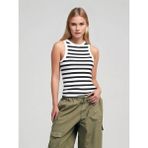 Novelle Halter Yaka Fitilli Atlet - Beyaz - Siyah - XL
