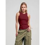 Novelle Halter Yaka Fitilli Atlet - Bordo