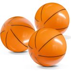 Novelty Place 12 İnç Şişme Basketbol Topu 3'lü Paket - Çocuklar ve Yetişkinler için Dayanıklı ve Hafif, İç Mekan ve Dış Mekan Oyunları, Parti Hediyeleri ve Spor Aktiviteleri için Mükemmel