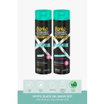 NOVEX Mystic Black - Kuru Bukleli Saçlar Için Onarıcı Şampuan 300ml Saç Kremi 300ml