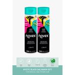 NOVEX Mystic Black - Kuru Bukleli Saçlar Için Onarıcı Şampuan 300ml x 2