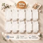 Novibaby 10'lu Ribana Bebek Atlet Body Zıbın Raporu Çıtçıtlı Beyaz 100% Pamuk - Ribana Bebek Body - 6 - 9 Ay - Beyaz-WT16