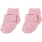 Novibaby 2'li Bambu Yenidoğan Bebek Çorap Antibakteriyel Özellikli Hassas Cilt Dostu - 0 - 6 Ay - Pembe
