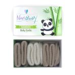 Novibaby 3'lü Bambu Yenidoğan Bebek Çorap (Latte, 6-12 Ay)