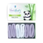 Novibaby 3'lü Bambu Yenidoğan Bebek Çorap (Purpy, 6-12 Ay)