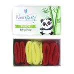 Novibaby 3'lü Bambu Yenidoğan Bebek Çorap (Sunset, 6-12 Ay)