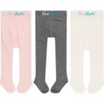 Novibaby 3'lü Bebek Pamuklu Külotlu Çorap, Çocuk Yenidoğan Pamuk Kız Erkek Okul Çorabı, Beyaz Ekru Pembe Vs. - 3 - 4 Yaş - Pembe - Ekru - Gri