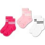 Novibaby 3'lü Pamuklu Çocuk Kolej Soket Çorap Bebek Unisex Kız Kadın Erkek Okul Çorabı, Beyaz Siyah Pembe - 11 - 12 Yaş - Fuşya - Pembe - Krem Rengi